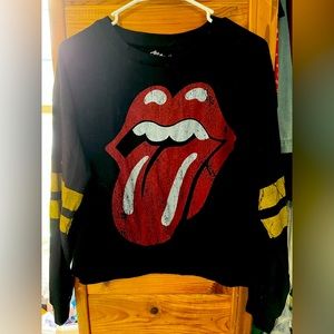 Rolling Stones long sleeve crop